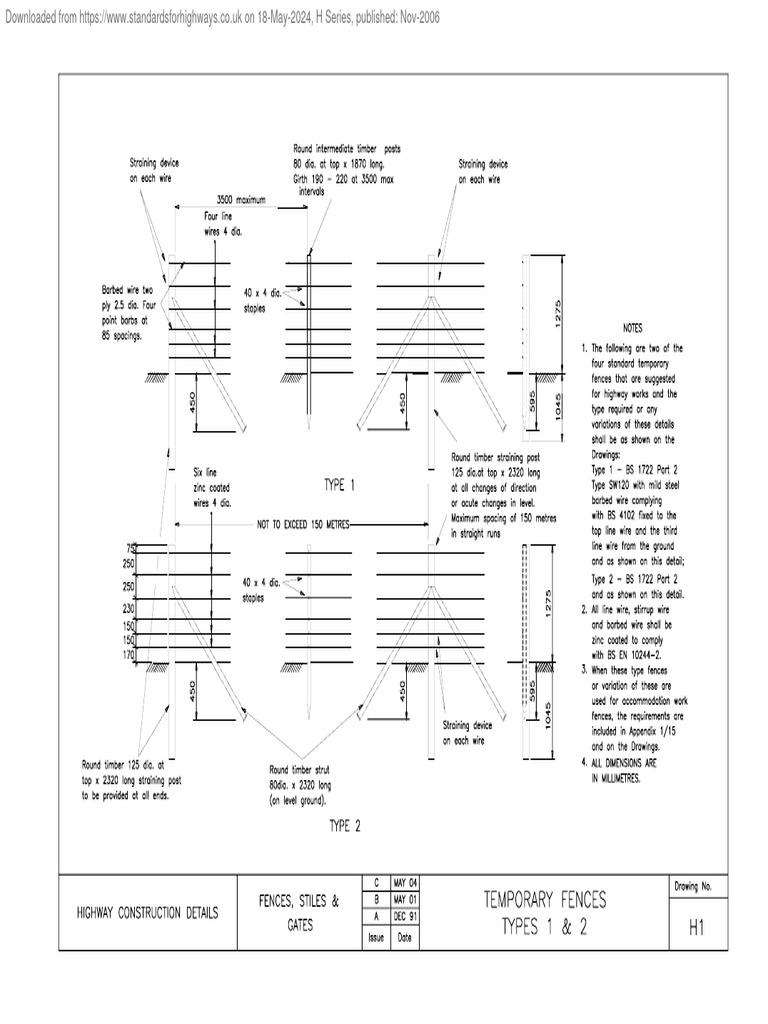 H Series Standards for Highways 2006 | PDF