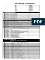 Grade 1 Inventory