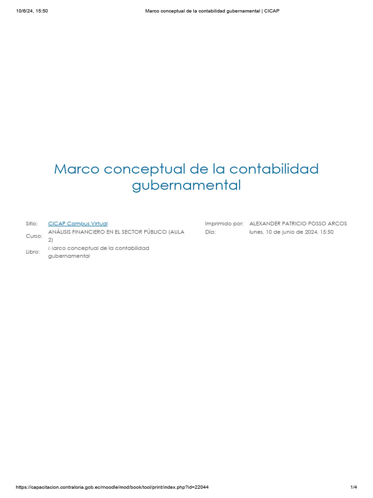 Marco Conceptual de Contabilidad Gubernamental | PDF | Contabilidad ...