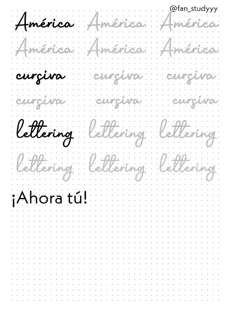 Palabras para Practicar Letra Cursiva.56.13 | PDF