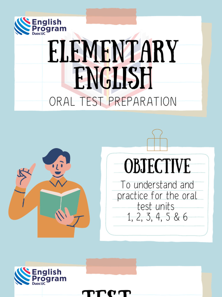 Oral Test Prep: English Units 1-6 | PDF | Foreign Language Studies