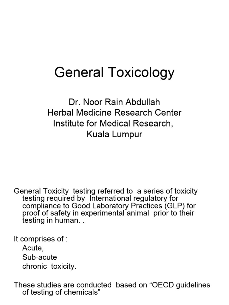 General Toxicology and Safety Testing | PDF | Toxicity | Toxicology