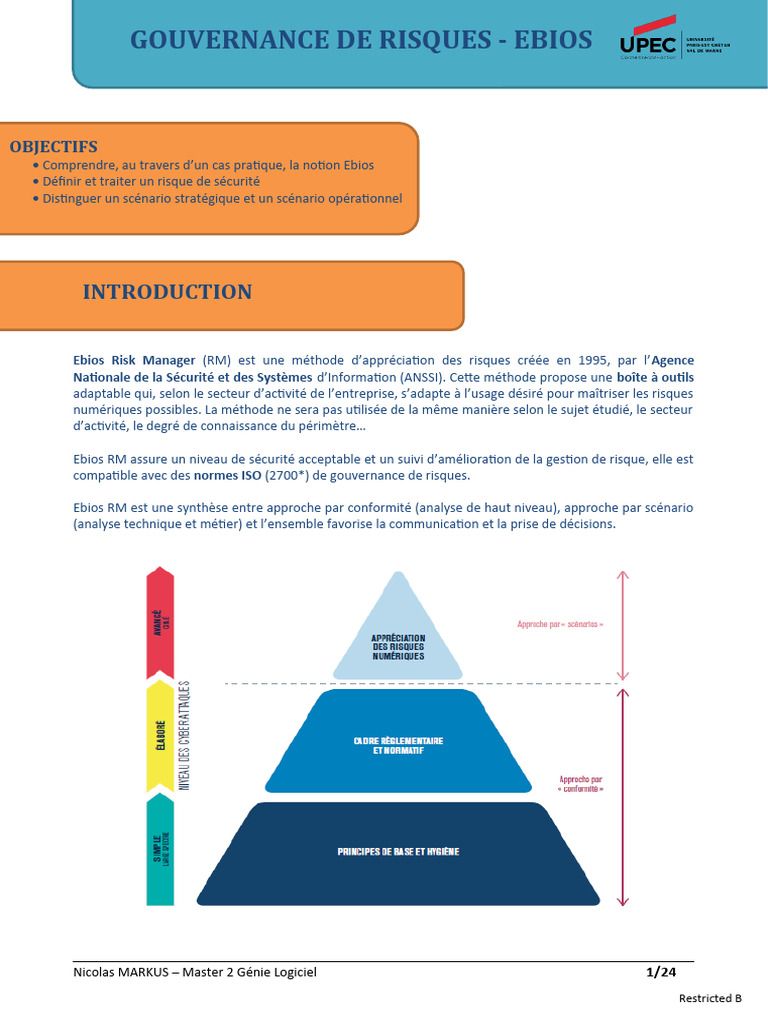 Analyse des risques avec EBIOS RM | PDF | Sécurité des systèmes d ...