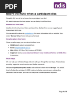 NDIS Change of Situation Form | PDF