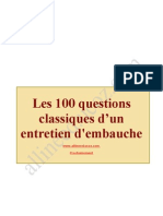 Les 100 Questions Classiques Dun Entretien Dembauche