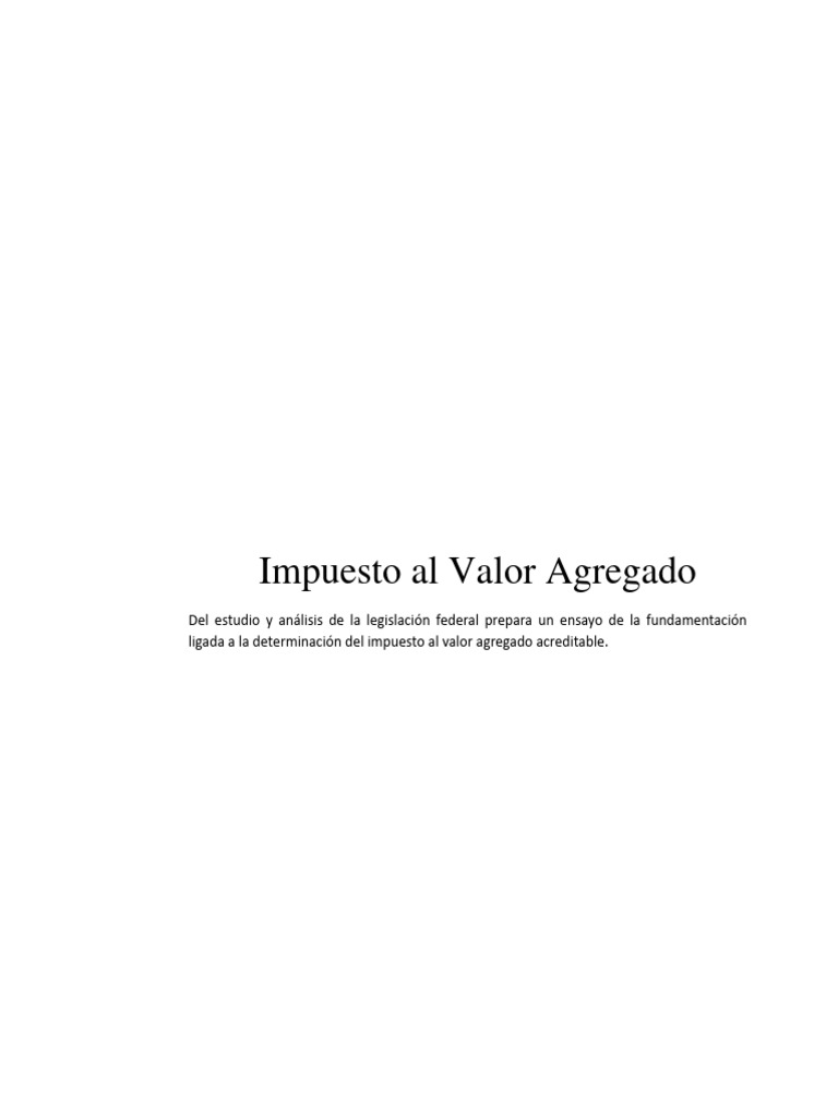 Iva Acreditable | PDF | Impuestos | Impuesto al valor agregado