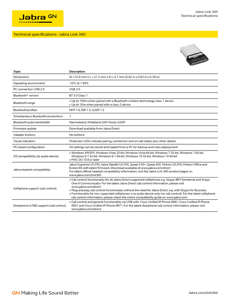 jabra link 360 driver download