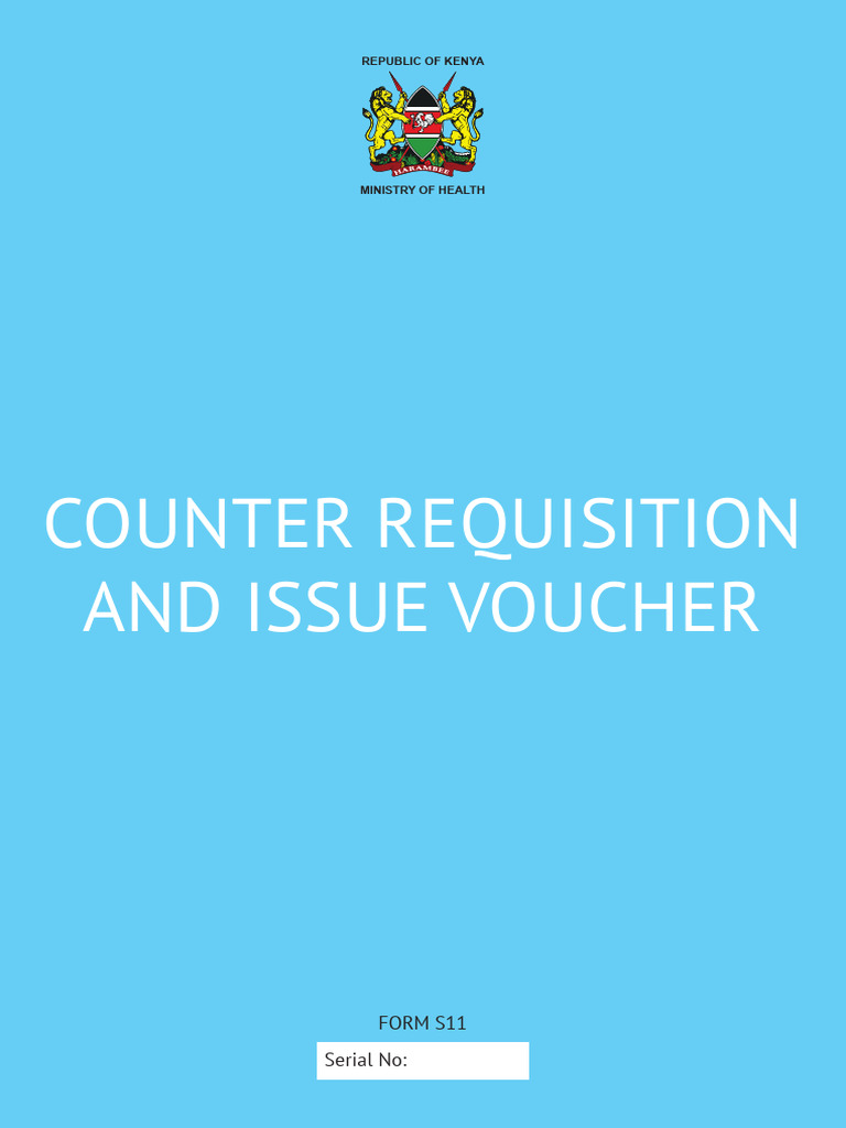S11 Counter Requisition Voucher Form | PDF