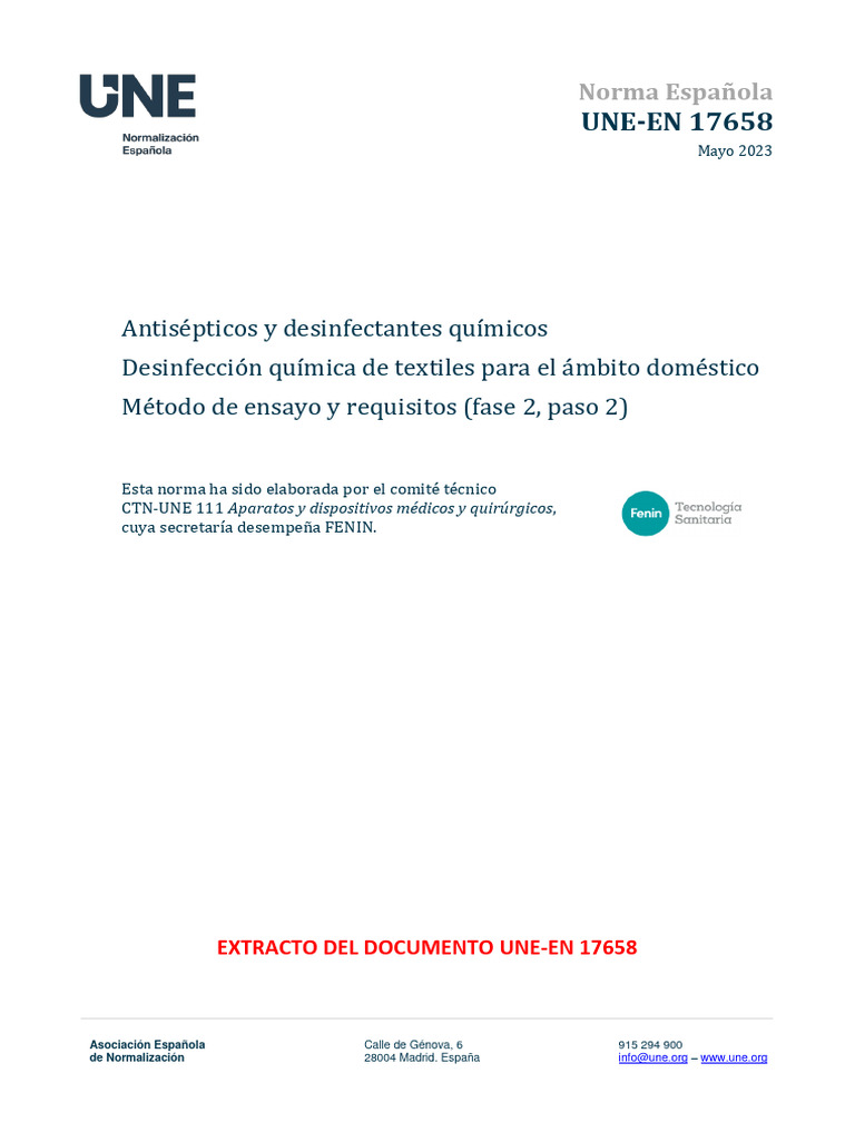 (Ex) Une-En 17658 2023 | PDF | Laboratorios | Ensayos