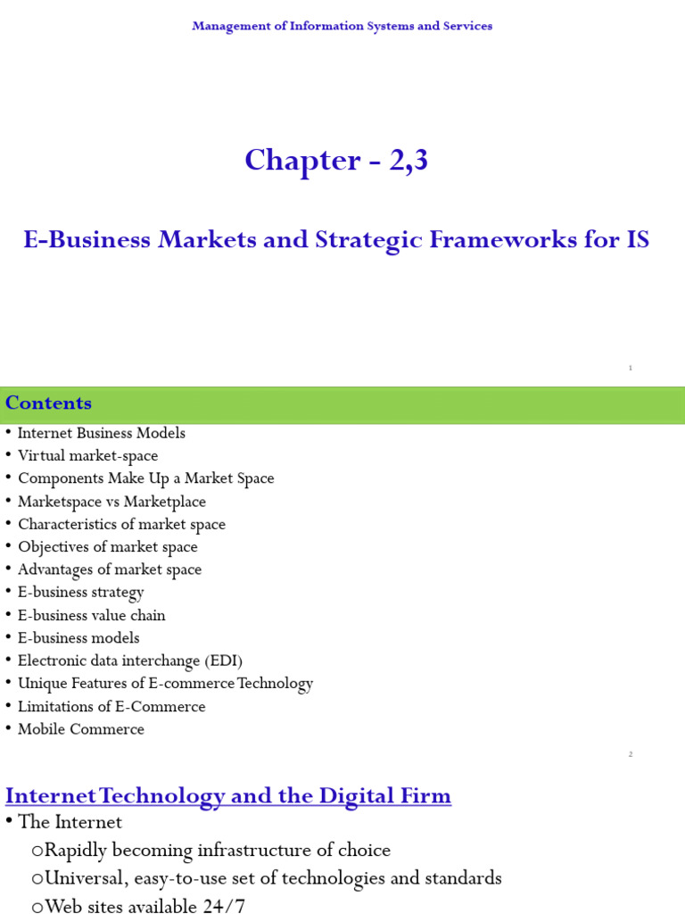 mis-and-services-chapter-2-and-3-e-business-markets-and-competition