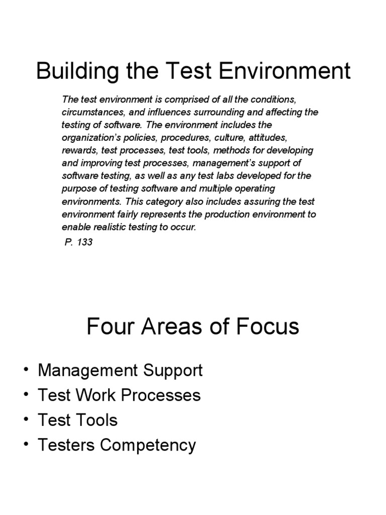 Effective Test Environment Strategies | PDF | Software Testing ...