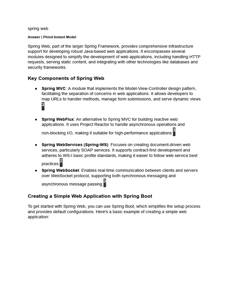 Overview of Spring Web Framework | PDF | Business | Technology ...