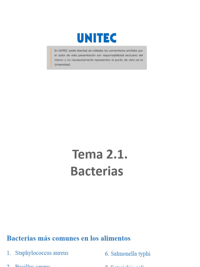 Bacterias Comunes en Alimentos | PDF | Diarrea | Salmonela