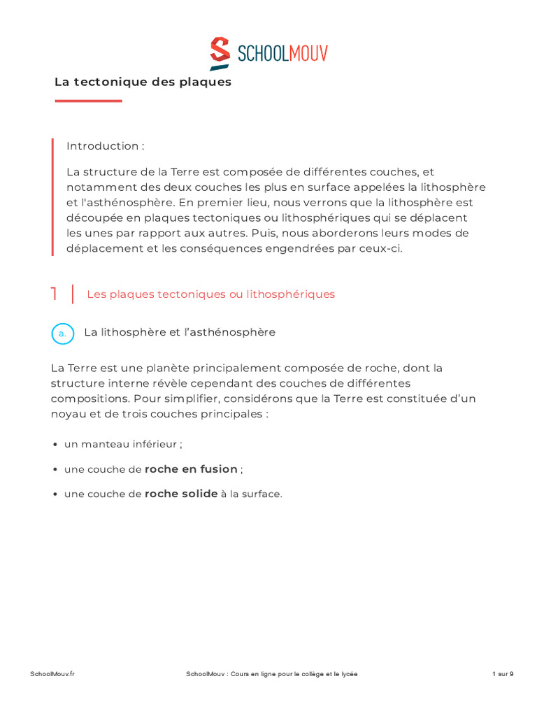 Comprendre la tectonique des plaques | PDF | Tectonique des plaques | Terre