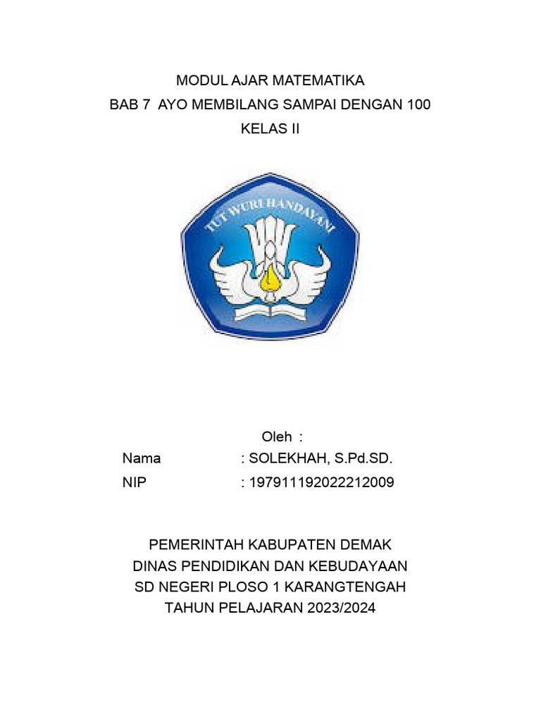 Modul Ajar Matematika Kelas 2 SD | PDF | Sains & Matematika
