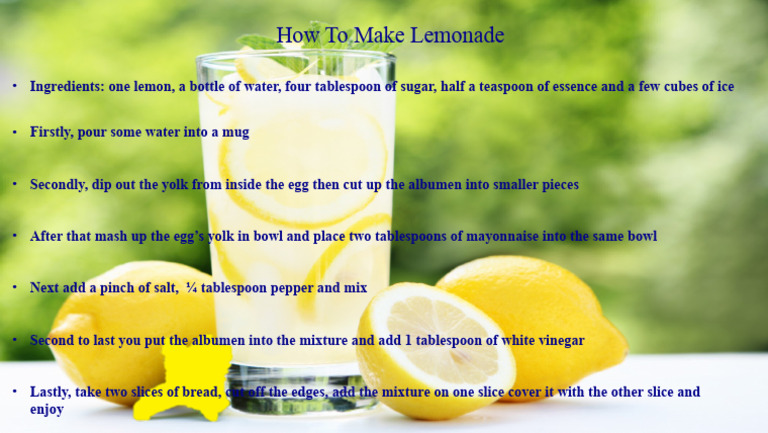 Easy Lemonade Recipe Guide | PDF
