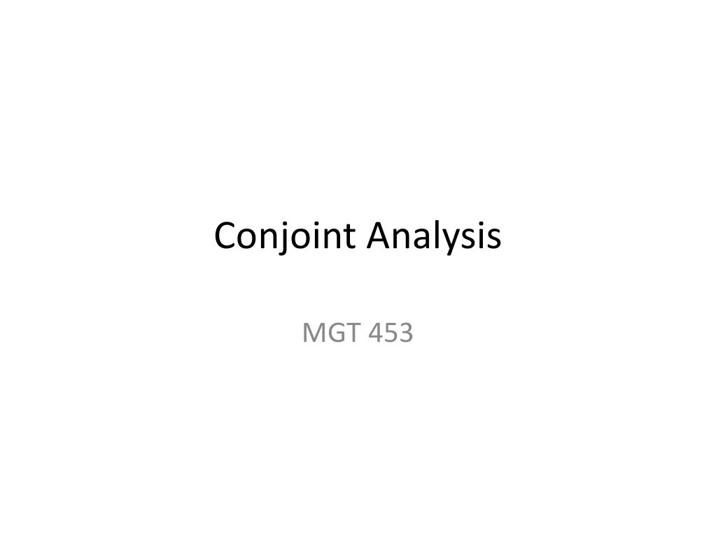 Conjoint Analysis | PDF | Utility | Pizza