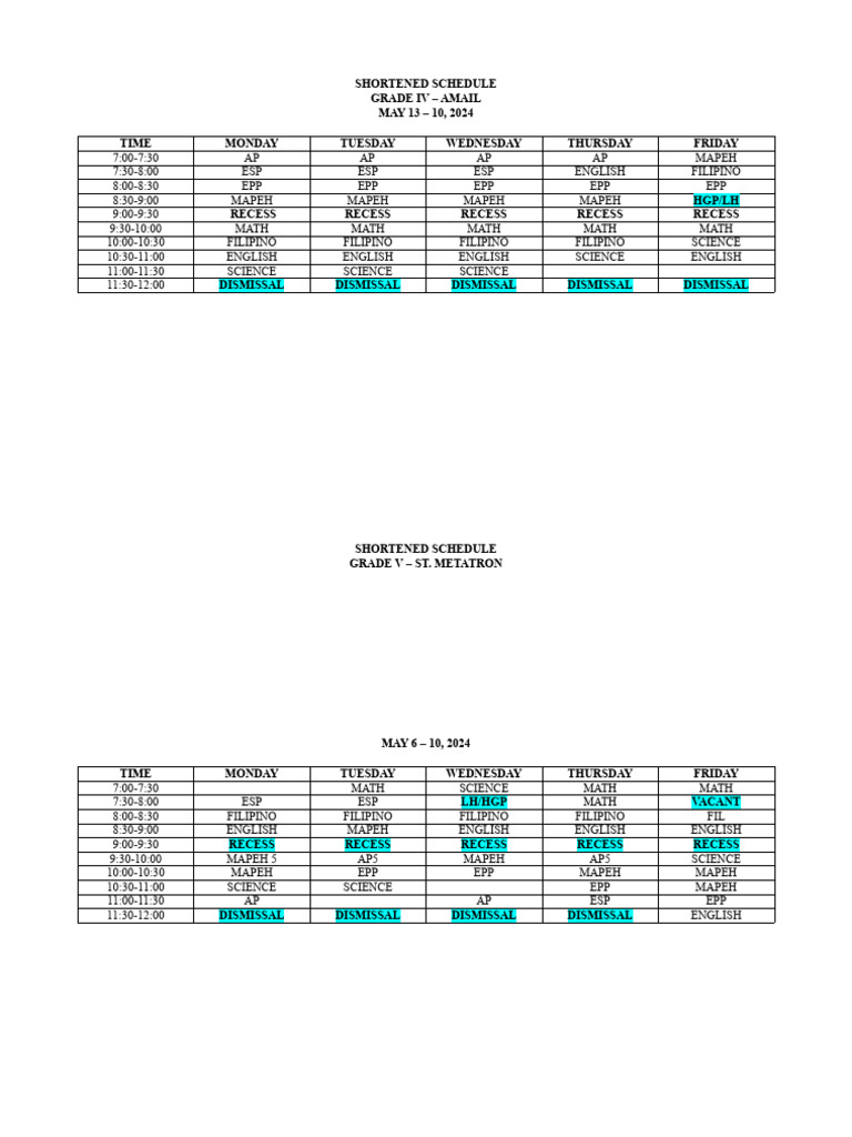 Shortened Schedule G4-G6 | PDF | Foreign Language Studies