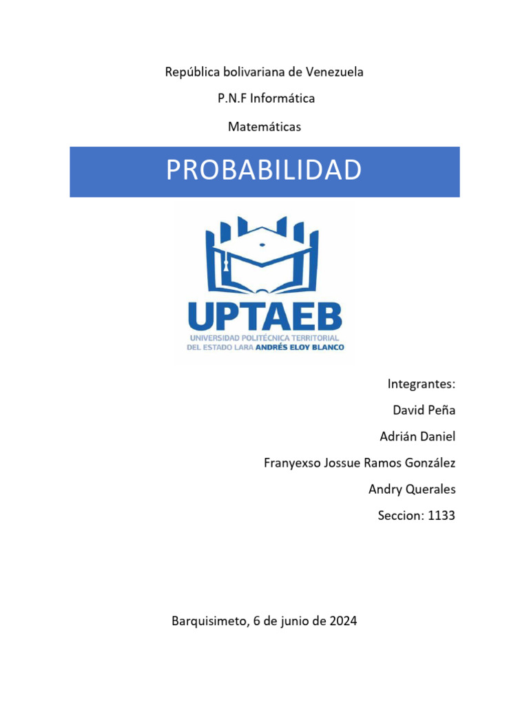 Probab I Lida Des | PDF | Teoría de probabilidad | Probabilidad