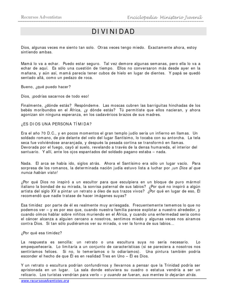 1 Divinidad | PDF | Dios | Divinidad