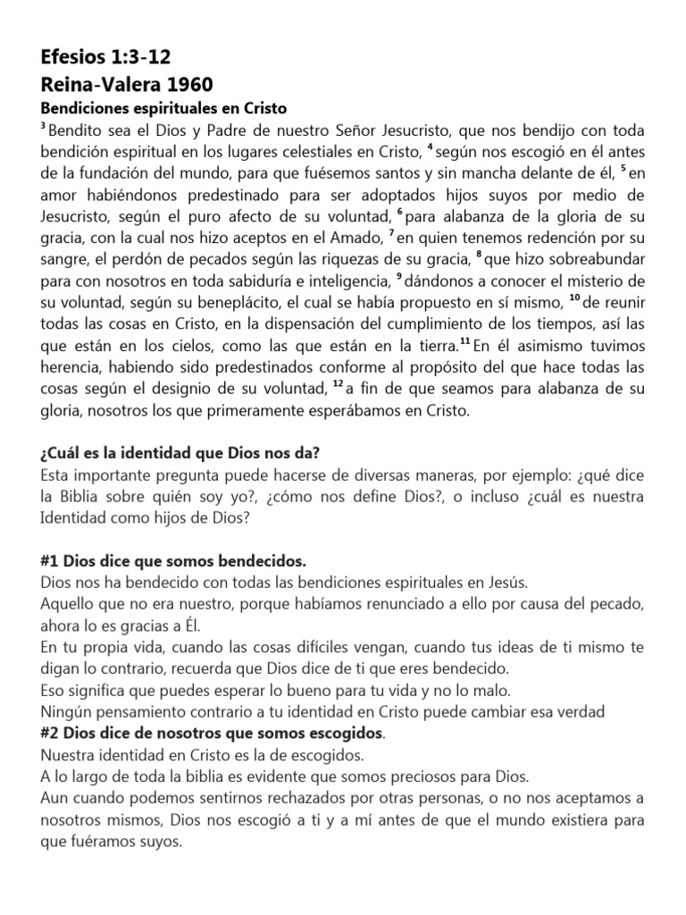 Identidad en Cristo: Lo que Dios dice de mí | PDF | Cristo (título) | Dios