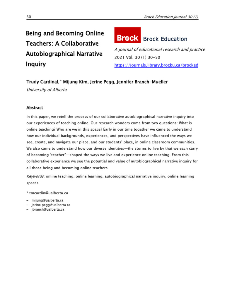 Collaborative Inquiry in Online Teaching | PDF | Educational Technology ...