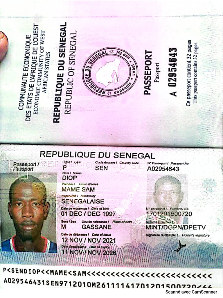 Passeport de Mame Sam | PDF