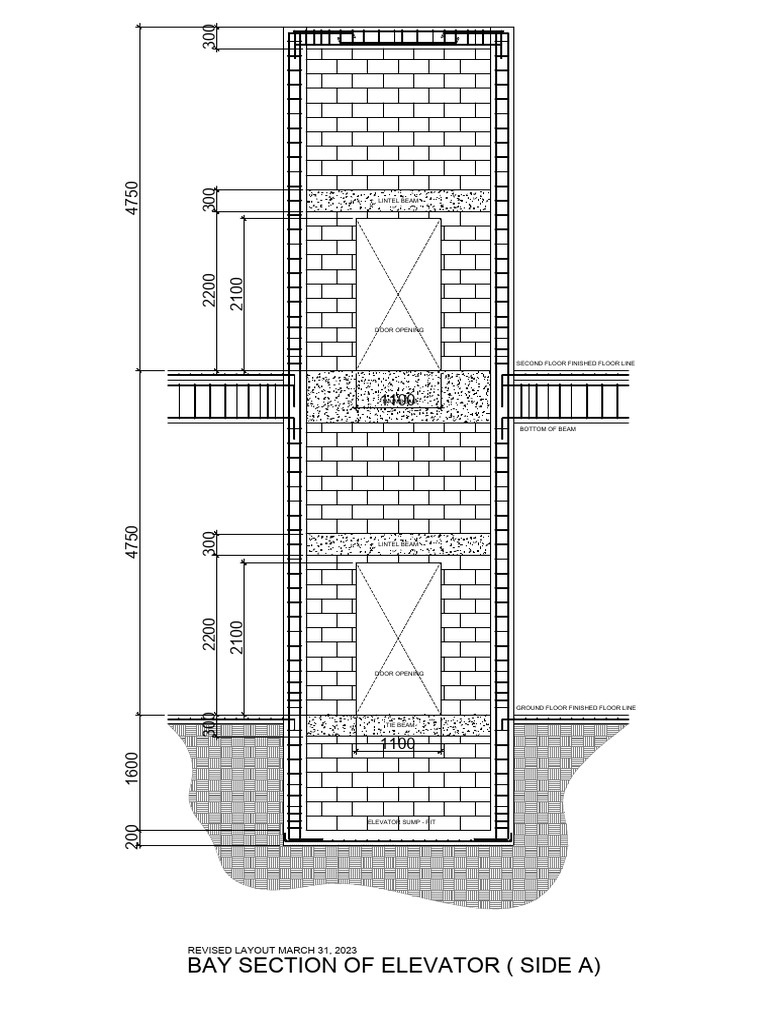 Bay Section For Elevator (Side - A) | PDF