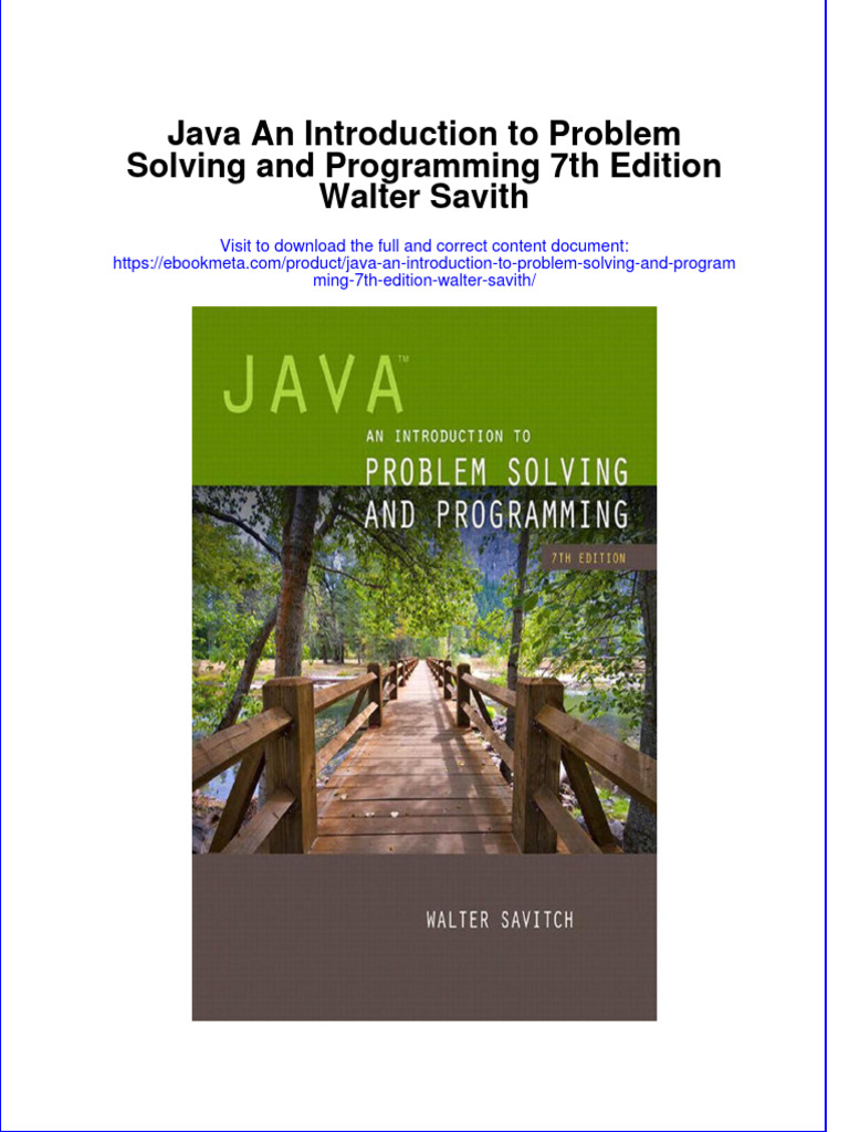 Dơnload Java An Introduction To Problem Solving and Programming 7th ...