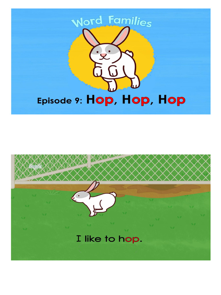 Word Families 9 - Hop, Hop, Hop (-Op) (S) | PDF