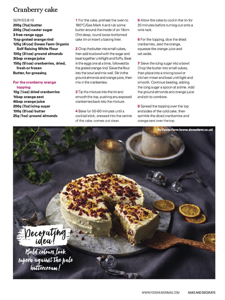Cranberry Cake Recipe | PDF