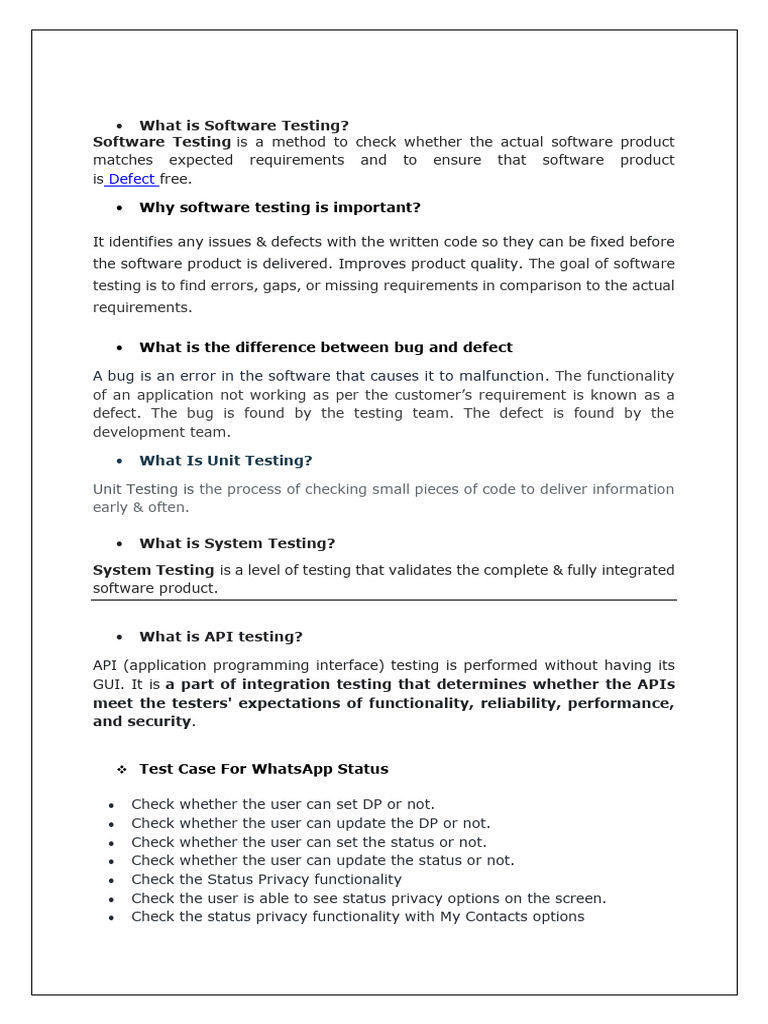 Manual Interview Download Free Pdf Software Testing Software
