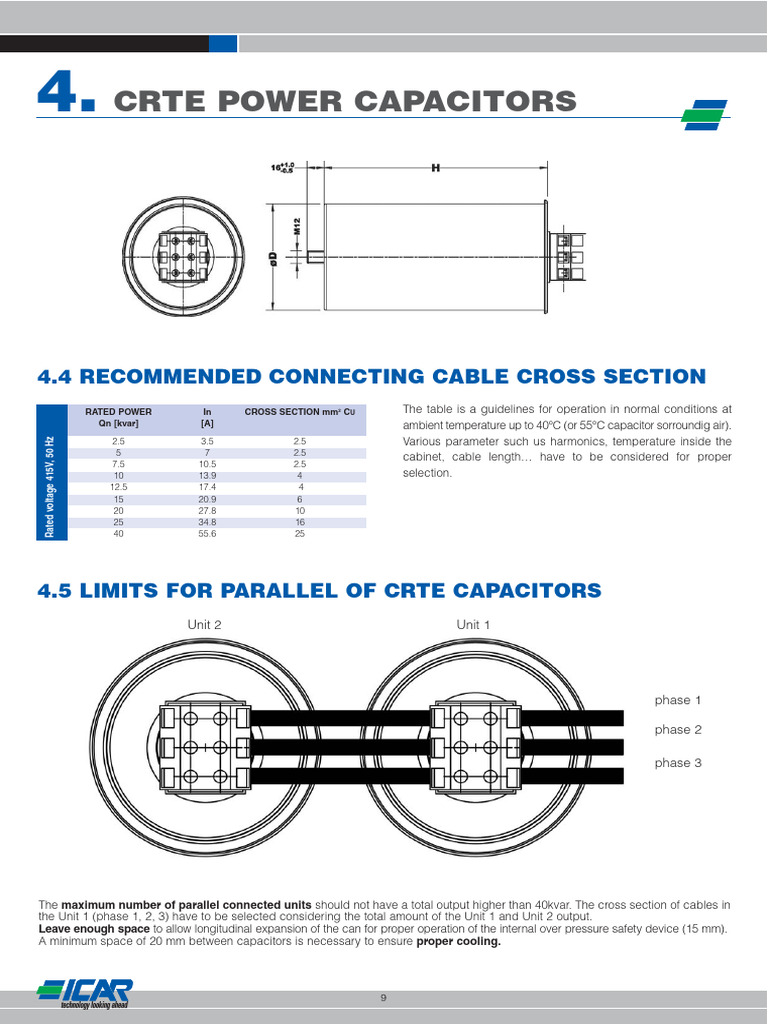 CRTE Capacitor Connection Guidelines | PDF