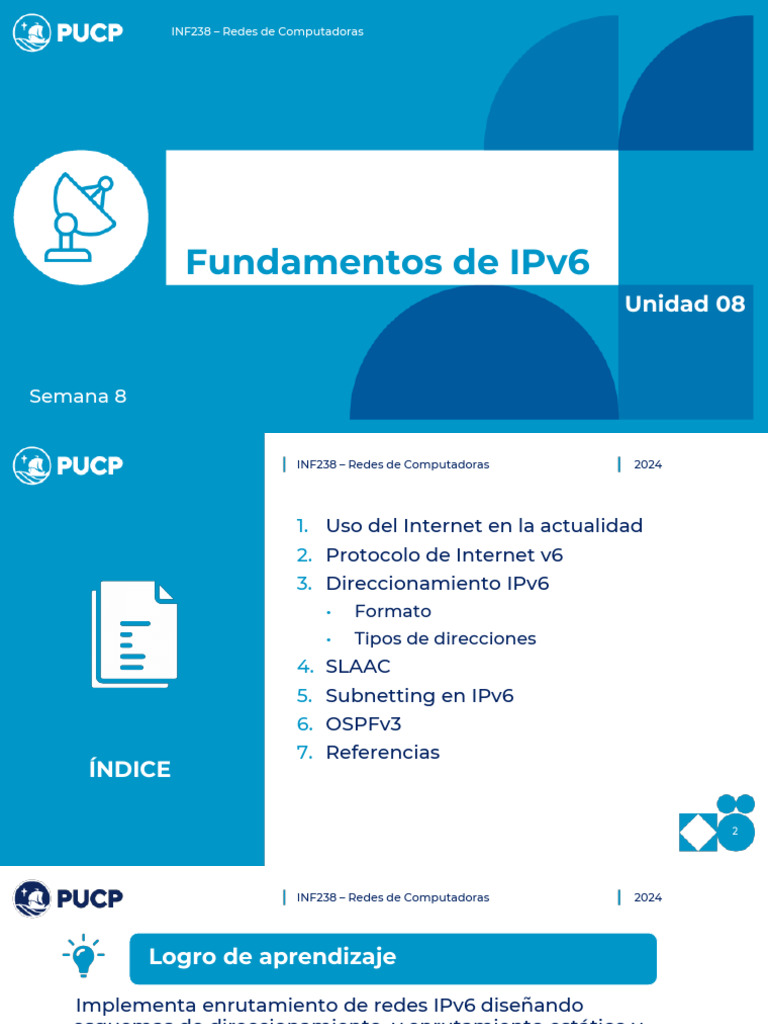 Unidad8 - Semana 8 - IPv6 | PDF | Yo Pv6 | Enrutador (Computación)