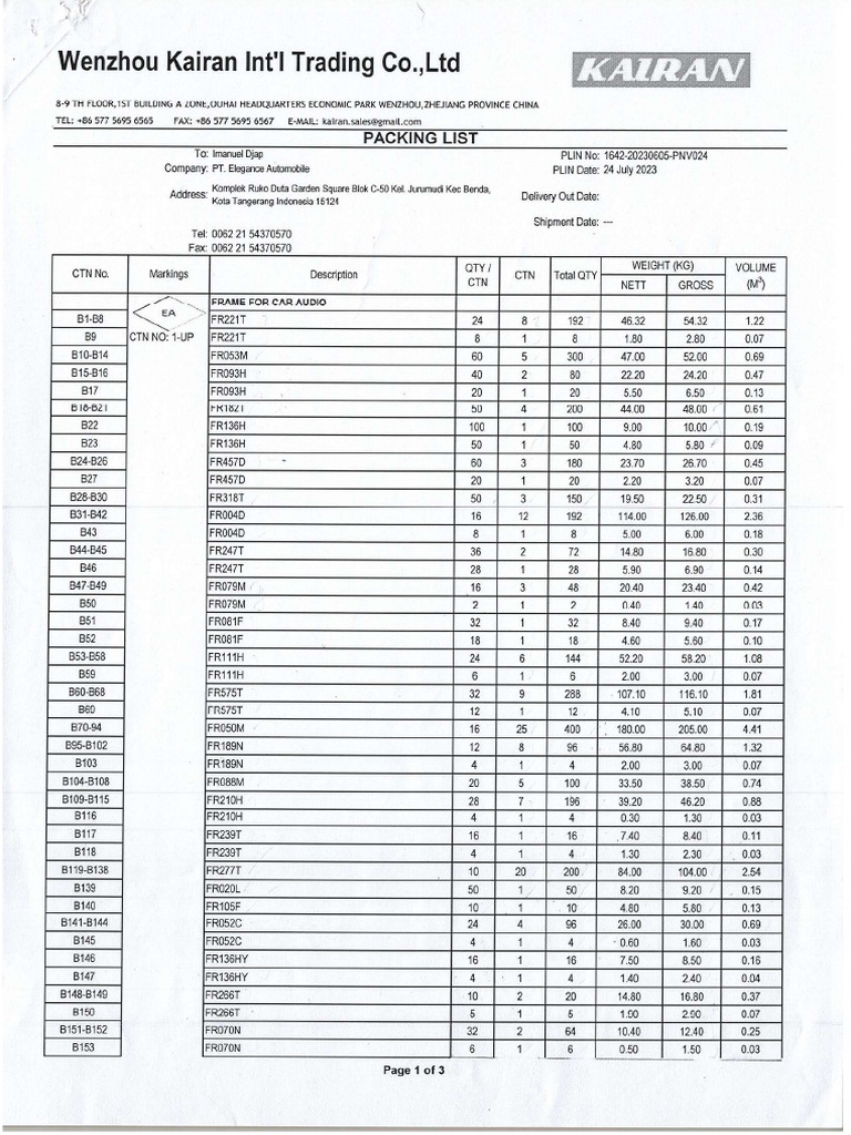 Inv, PL No. 1642-20230605-PNV024 | PDF