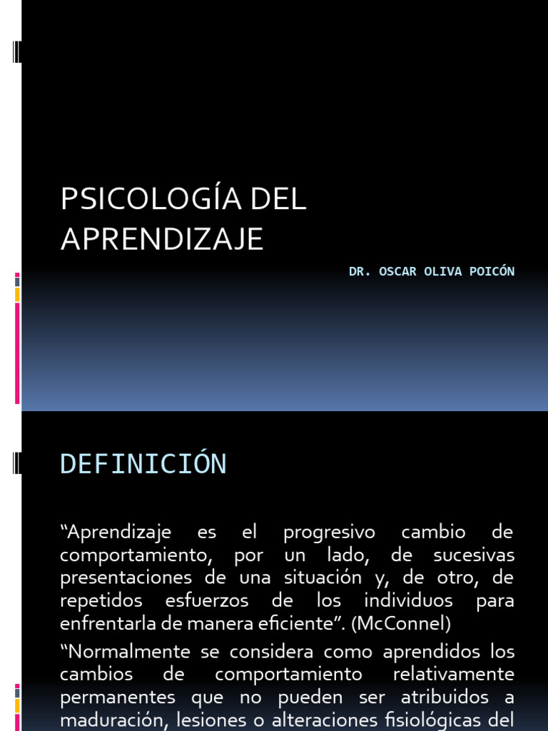 Psicologia Del Aprendizaje Pdf Aprendizaje Comportamiento