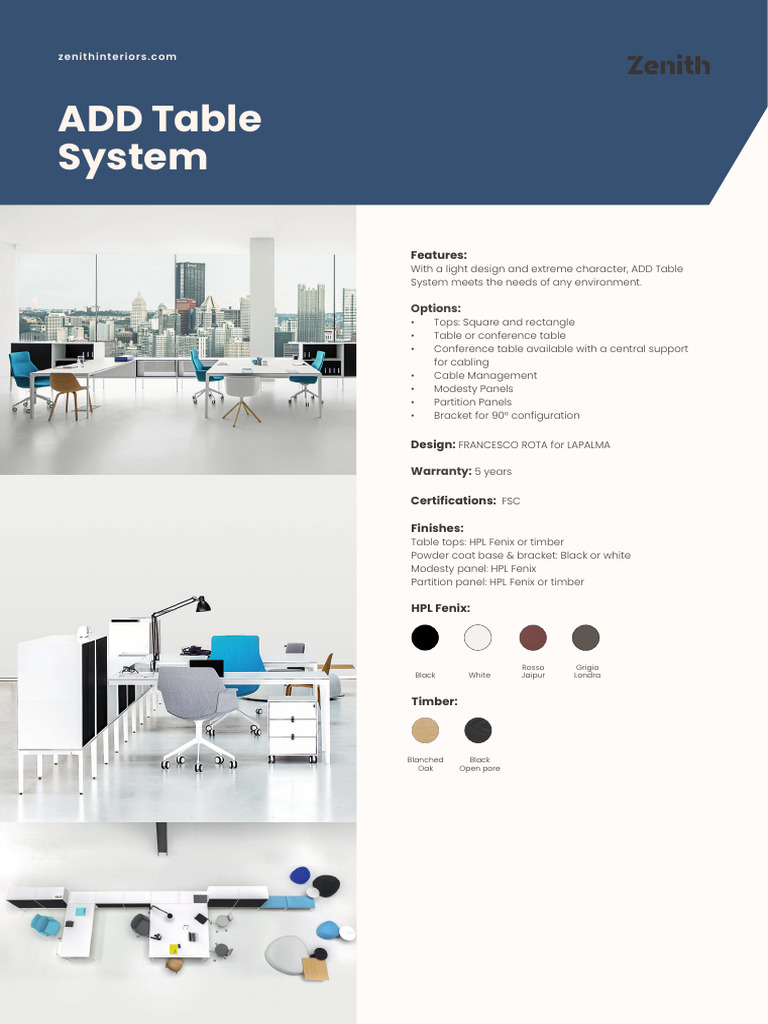 Modern Table Systems for Offices | PDF