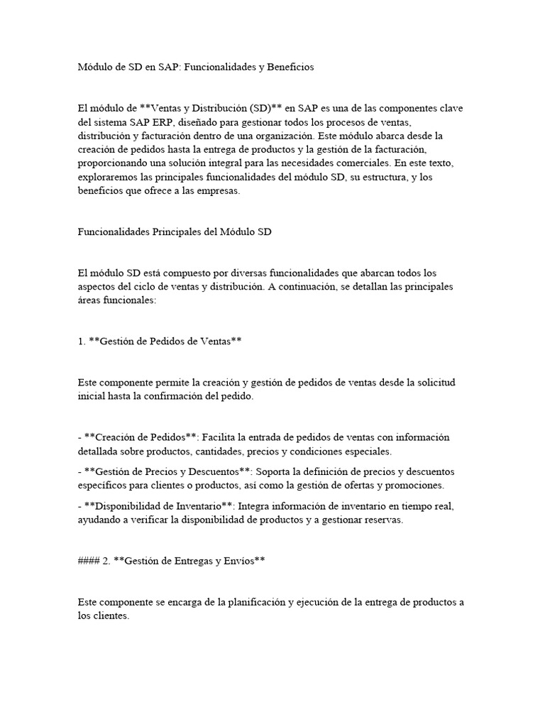 Sd en sap pdf business negocios econ micos