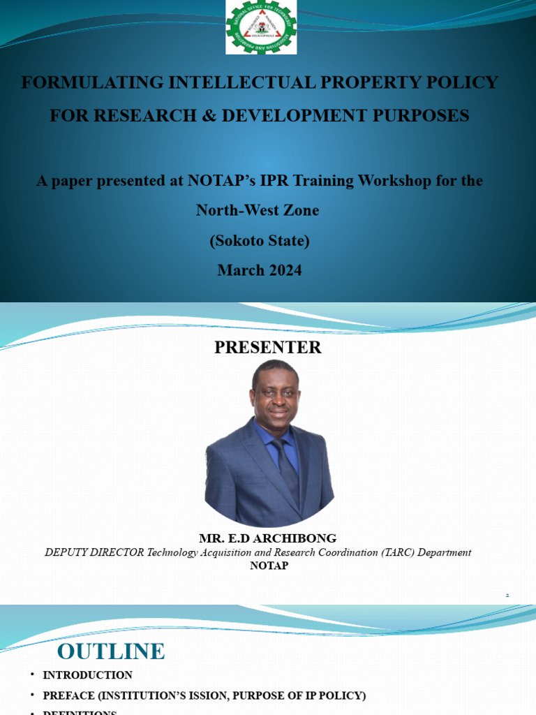 Final Sokoto Paper - Formulating Intellectual Policy For Research ...