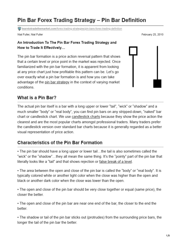 Bar Forex Trading Strategy Pin Bar