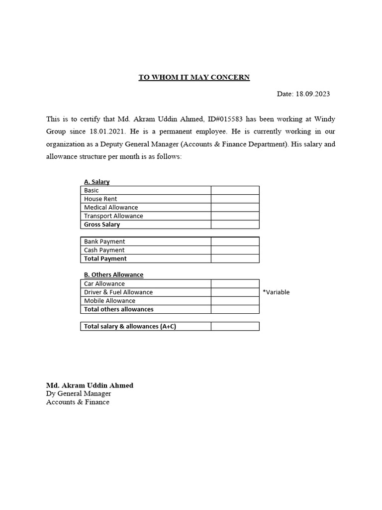 SIMPLE SALARY CERTIFICATE FORMAT PDF FOR TEACHERS visual data 6