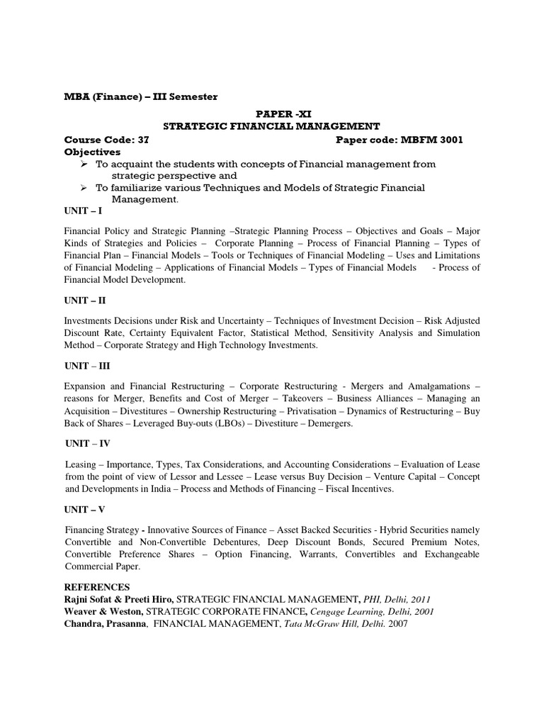 III Sem MBA Finance | PDF | Banks | Project Management