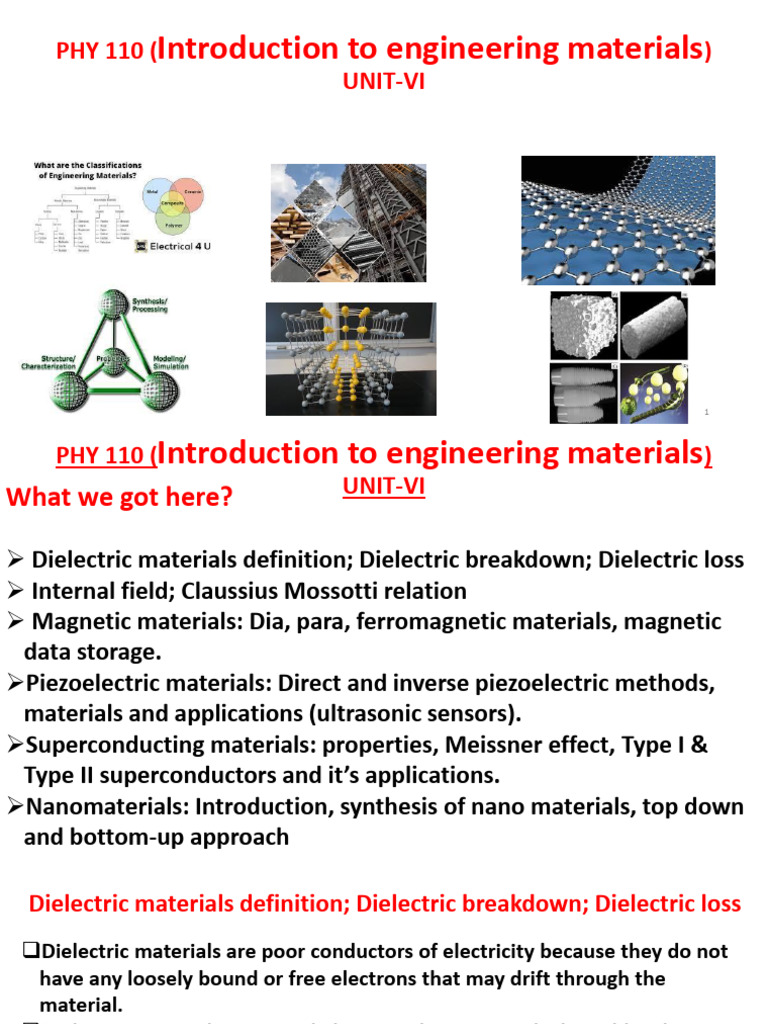 Dielectric and Magnetic Materials Overview | PDF | Superconductivity ...