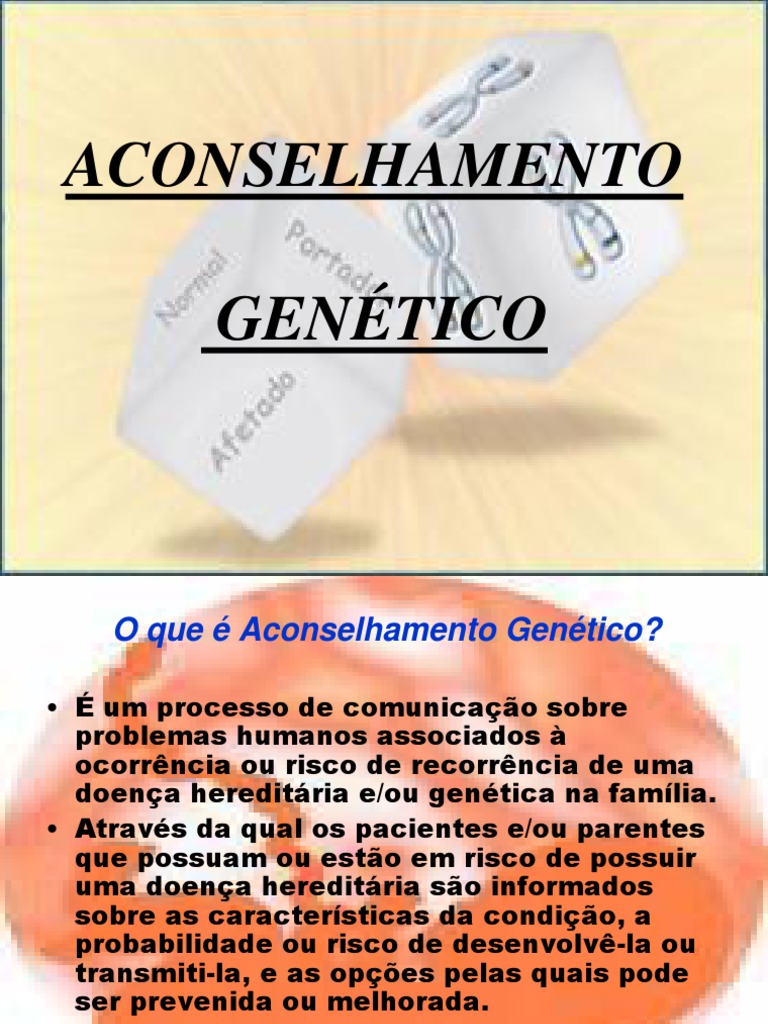 Aconselhamento Genético: Importância e Objetivos | PDF | Aconselhamento ...