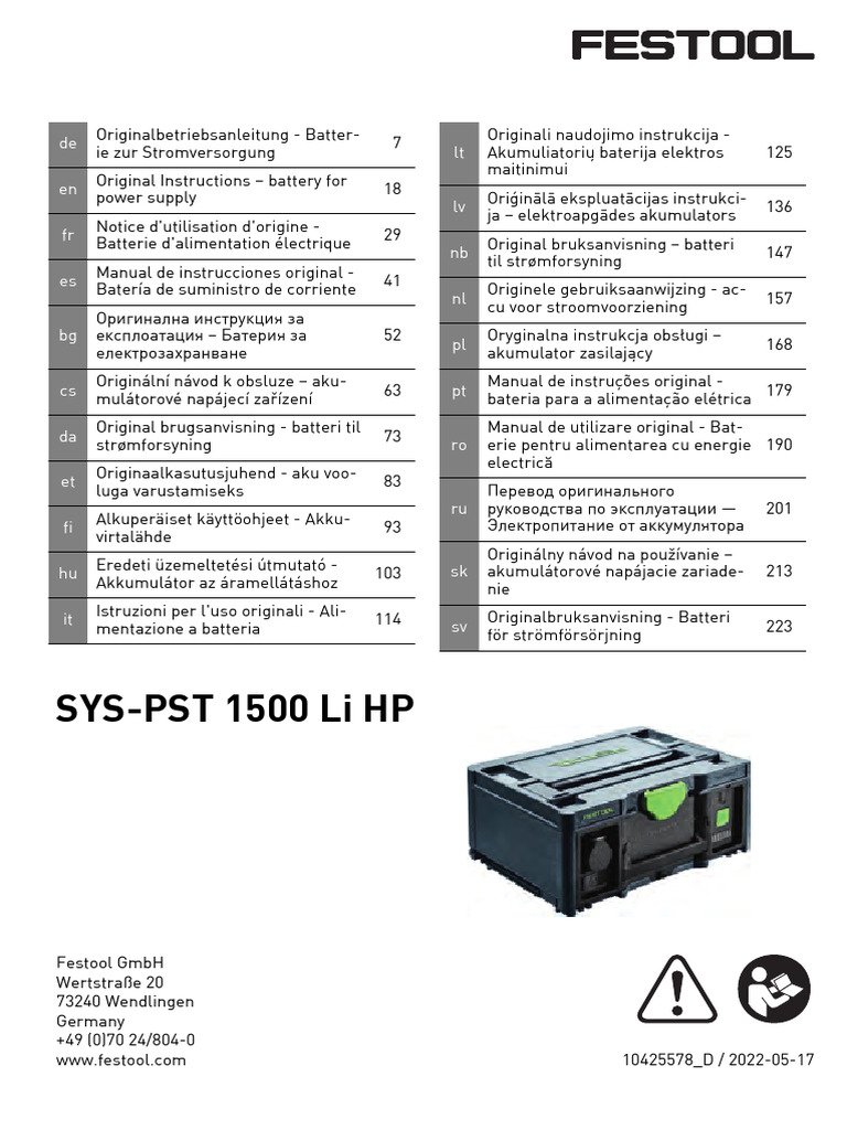 Feestool Manual | PDF