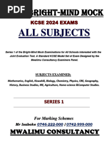 Kcse 2024 Brightmind Mock s1