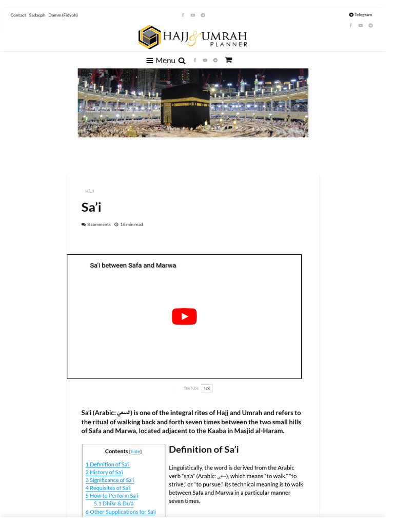 Sa'i Ritual: Safa and Marwa Explained | PDF | Hajj | Abrahamic Religions
