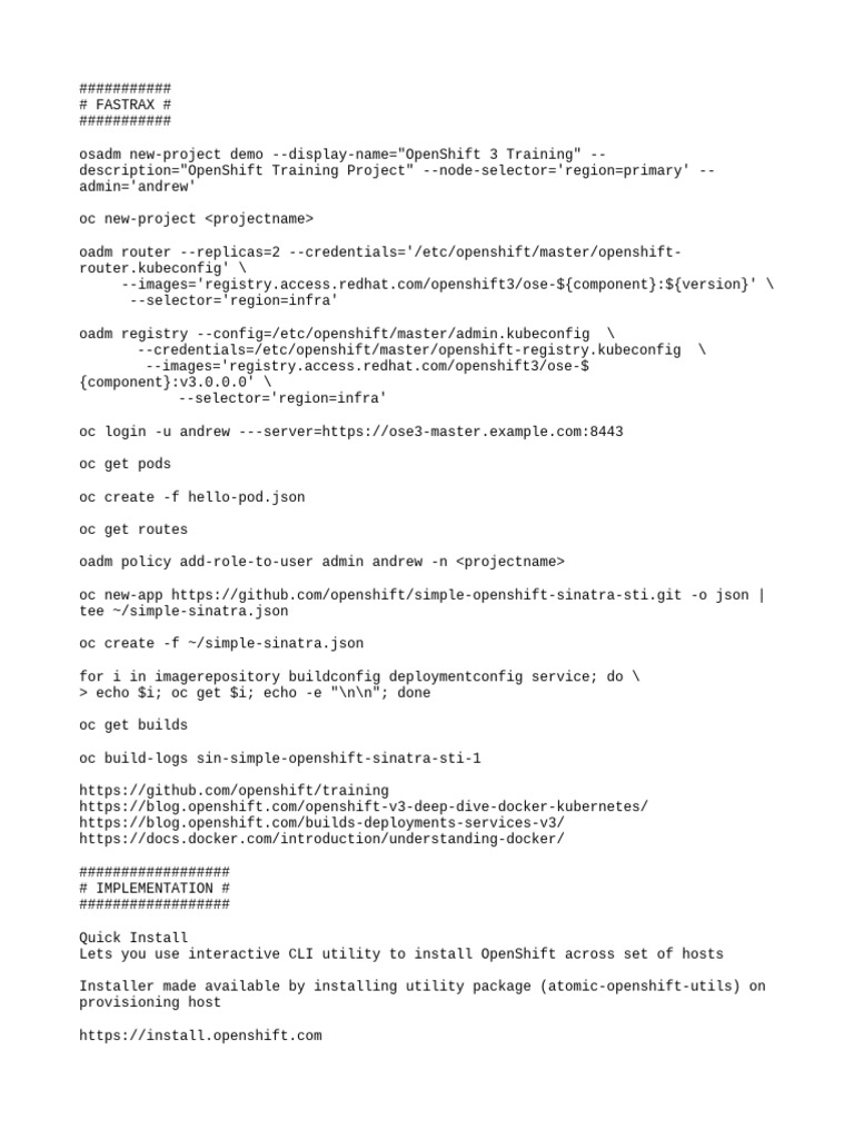 OpenShift 3 Setup and Configuration Guide | PDF | Domain Name System ...