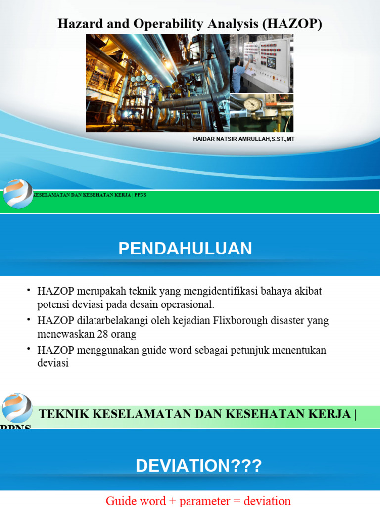 Contoh HAZOP dalam K3 | PDF
