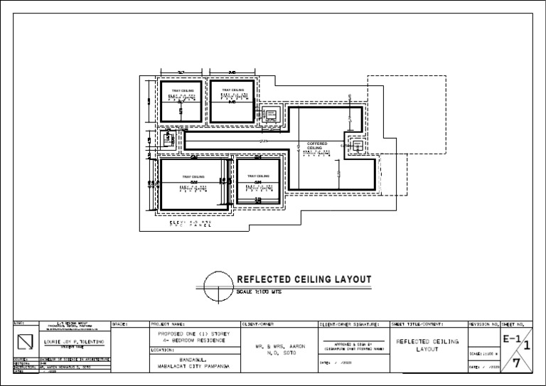 Reflected Ceiling Layout: Tray Ceiling Tray Ceiling | PDF